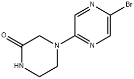 4-(5-Bromo-2-pyrazinyl)-2-piperazinone Structure