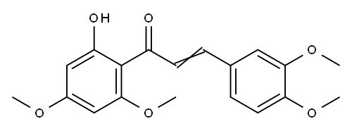 2''-HYDROXY-3,4,4'',6''-TETRAMETHOXYCHALCONE Structure