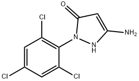 3H-Pyrazol-3-one, 5-amino-1,2-dihydro-2-(2,4,6-trichlorophenyl)- Structure