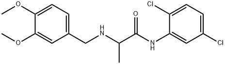 Propanamide, N-(2,5-dichlorophenyl)-2-[[(3,4-dimethoxyphenyl)methyl]amino]- Structure