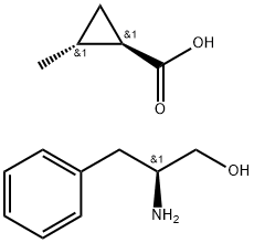 Cyclopropanecarboxylic acid, 2-methyl-, (1R,2R)-, compd. with (βS)-β-aminobenzenepropanol (1:1) 구조식 이미지