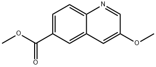 6-Quinolinecarboxylic acid, 3-methoxy-, methyl ester Structure