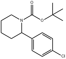 1-Piperidinecarboxylic acid, 2-(4-chlorophenyl)-, 1,1-dimethylethyl ester 구조식 이미지
