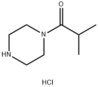 1-Propanone, 2-methyl-1-(1-piperazinyl)-, hydrochloride (1:1) Structure