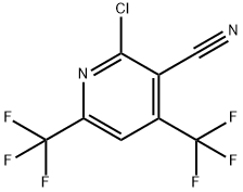 3-Pyridinecarbonitrile, 2-chloro-4,6-bis(trifluoromethyl)- Structure