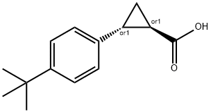 trans-2-(4-(tert-butyl)phenyl)cyclopropane-1-carboxylic acid Structure