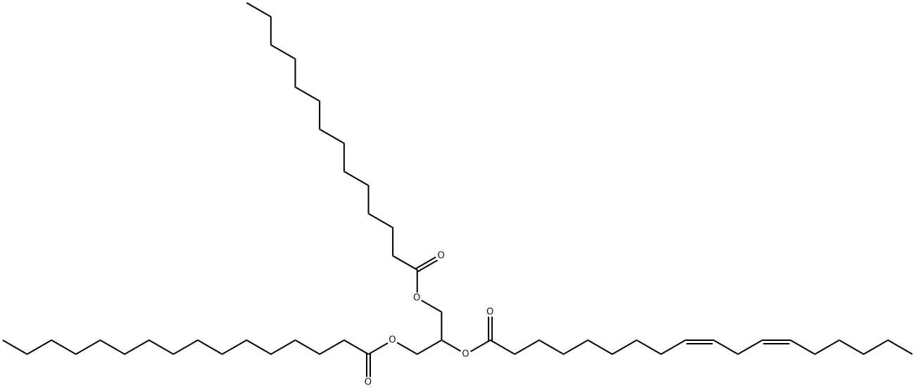 1-Myristoyl-2-Linoleoyl-3-Palmitoyl-rac-glycerol Structure