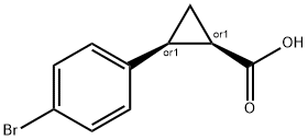 (1R,2S)-rel 2-(4- bromophenyl) Cyclopropanecarboxylic acid Structure