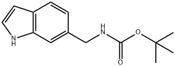 Carbamic acid, N-(1H-indol-6-ylmethyl)-, 1,1-dimethylethyl ester Structure