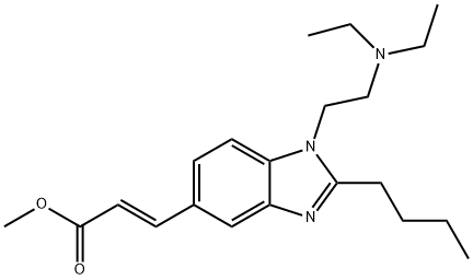 2-Propenoic acid, 3-[2-butyl-1-[2-(diethylamino)ethyl]-1H-benzimidazol-5-yl]-, methyl ester, (2E)- Structure