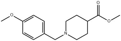 4-Piperidinecarboxylic acid, 1-[(4-methoxyphenyl)methyl]-, methyl ester Structure