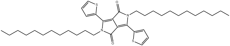 N,N'-bis(dodecyl)-3,6-dithienyl-1,4-diketopyrrolo[3,4-c]pyrrole 구조식 이미지