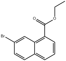 1-Naphthalenecarboxylic acid, 7-bromo-, ethyl ester Structure