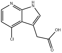 1H-Pyrrolo[2,3-b]pyridine-3-acetic acid, 4-chloro- Structure