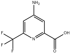 4-amino-6-(trifluoromethyl)pyridine-2-carboxylic acid Structure