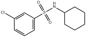 Benzenesulfonamide, 3-chloro-N-cyclohexyl- Structure