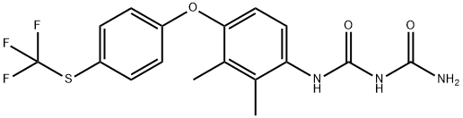 Imidodicarbonic diamide, 2-methyl-N-[3-methyl-4-[4-[(trifluoromethyl)thio]phenoxy]phenyl]- 구조식 이미지