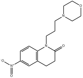 2(1H)-Quinolinone, 3,4-dihydro-1-[3-(4-morpholinyl)propyl]-6-nitro- Structure