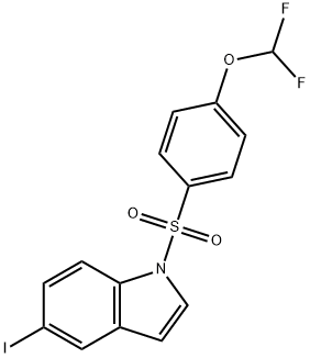 1H-Indole, 1-[[4-(difluoromethoxy)phenyl]sulfonyl]-5-iodo- Structure