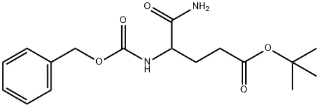 5-amino-5-oxo-4-(phenylmethoxycarbonylamino)pentanoic acid tert-butyl ester Structure