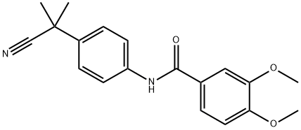 Benzamide, N-[4-(1-cyano-1-methylethyl)phenyl]-3,4-dimethoxy- Structure