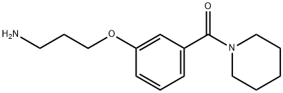 Methanone, [3-(3-aminopropoxy)phenyl]-1-piperidinyl- Structure