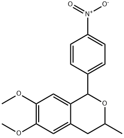 (3S)-6,7-dimethoxy-3-methyl-1-(4-nitrophenyl)isochromane Structure