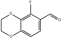 1,4-Benzodioxin-6-carboxaldehyde, 5-fluoro-2,3-dihydro- 구조식 이미지