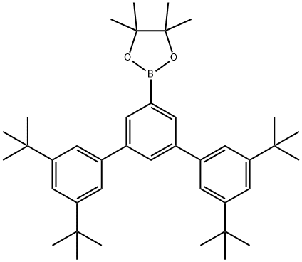 1,3,2-Dioxaborolane, 4,4,5,5-tetramethyl-2-[3,3'',5,5''-tetrakis(1,1-dimethylethyl)[1,1':3',1''-terphenyl]-5'-yl]- Structure