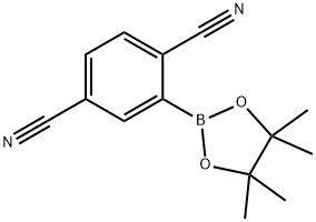 1,4-Benzenedicarbonitrile, 2-(4,4,5,5-tetramethyl-1,3,2-dioxaborolan-2-yl)- 구조식 이미지