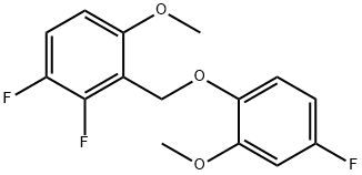 Benzene, 1,2-difluoro-3-[(4-fluoro-2-methoxyphenoxy)methyl]-4-methoxy- 구조식 이미지