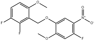 Benzene, 1,2-difluoro-3-[(4-fluoro-2-methoxy-5-nitrophenoxy)methyl]-4-methoxy- 구조식 이미지