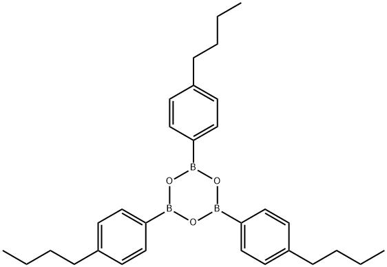 Boroxin, 2,4,6-tris(4-butylphenyl)- Structure