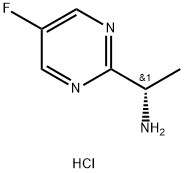 2-Pyrimidinemethanamine, 5-fluoro-α-methyl-, hydrochloride (1:), (αS)- Structure