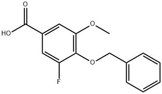 Benzoic acid, 3-fluoro-5-methoxy-4-(phenylmethoxy)- Structure