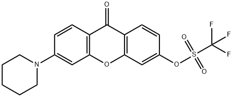 9-oxo-6-(piperidin-1-yl)-9H-xanthen-3-yl trifluoromethanesulfonate Structure