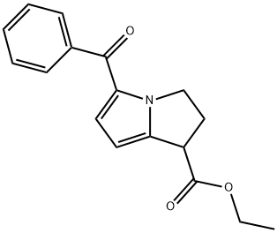 Ethyl-(5-benzoyl-2,3-dihydro-1H-pyrrolizine-1-carboxylate, racemic 구조식 이미지