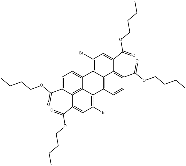 1,7-dibromoperylene-3,4,9,10-tetracarboxylic tetrabutyl ester Structure