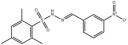 Benzenesulfonic acid, 2,4,6-trimethyl-, (2E)-2-[(3-nitrophenyl)methylene]hydrazide Structure