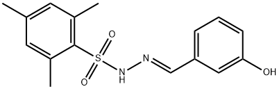 Benzenesulfonic acid, 2,4,6-trimethyl-, (2E)-2-[(3-hydroxyphenyl)methylene]hydrazide Structure