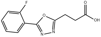 JR-9566, 3-(5-(2-Fluorophenyl)-1,3,4-oxadiazol-2-yl)propanoic acid, 97% 구조식 이미지