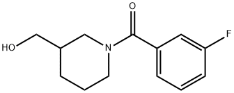 Methanone, (3-fluorophenyl)[3-(hydroxymethyl)-1-piperidinyl]- Structure