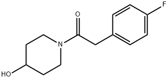 Ethanone, 2-(4-fluorophenyl)-1-(4-hydroxy-1-piperidinyl)- Structure