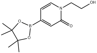 1-(2-Hydroxyethyl)-4-(4,4,5,5-tetramethyl-1,3,2-dioxaborolan-2-yl)pyridin-2(1H)-one 구조식 이미지