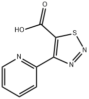 1,2,3-Thiadiazole-5-carboxylic acid, 4-(2-pyridinyl)- Structure