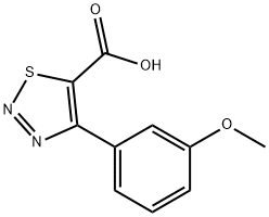 1,2,3-Thiadiazole-5-carboxylic acid, 4-(3-methoxyphenyl)- Structure