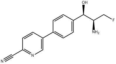 5-(4-(2-Amino-3-fluoro-1-hydroxypropyl)phenyl)picolinonitrile 구조식 이미지