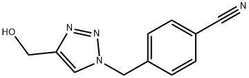 Benzonitrile, 4-[[4-(hydroxymethyl)-1H-1,2,3-triazol-1-yl]methyl]- Structure