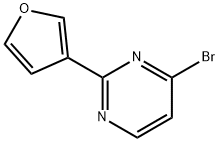 4-Bromo-2-(3-furan)pyrimidine 구조식 이미지