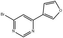 4-Bromo-6-(3-furan)pyrimidine Structure